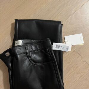 Wilfred Black Faux Leather Pants